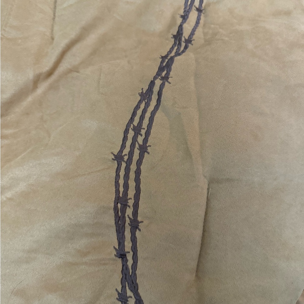 King size western comforter with 2 shams and a decorative pillow